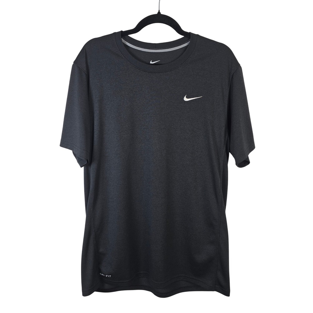 Nike Dri-FIT Mens Large Gray Heather Short Sleeve Athletic Training T-Shirt